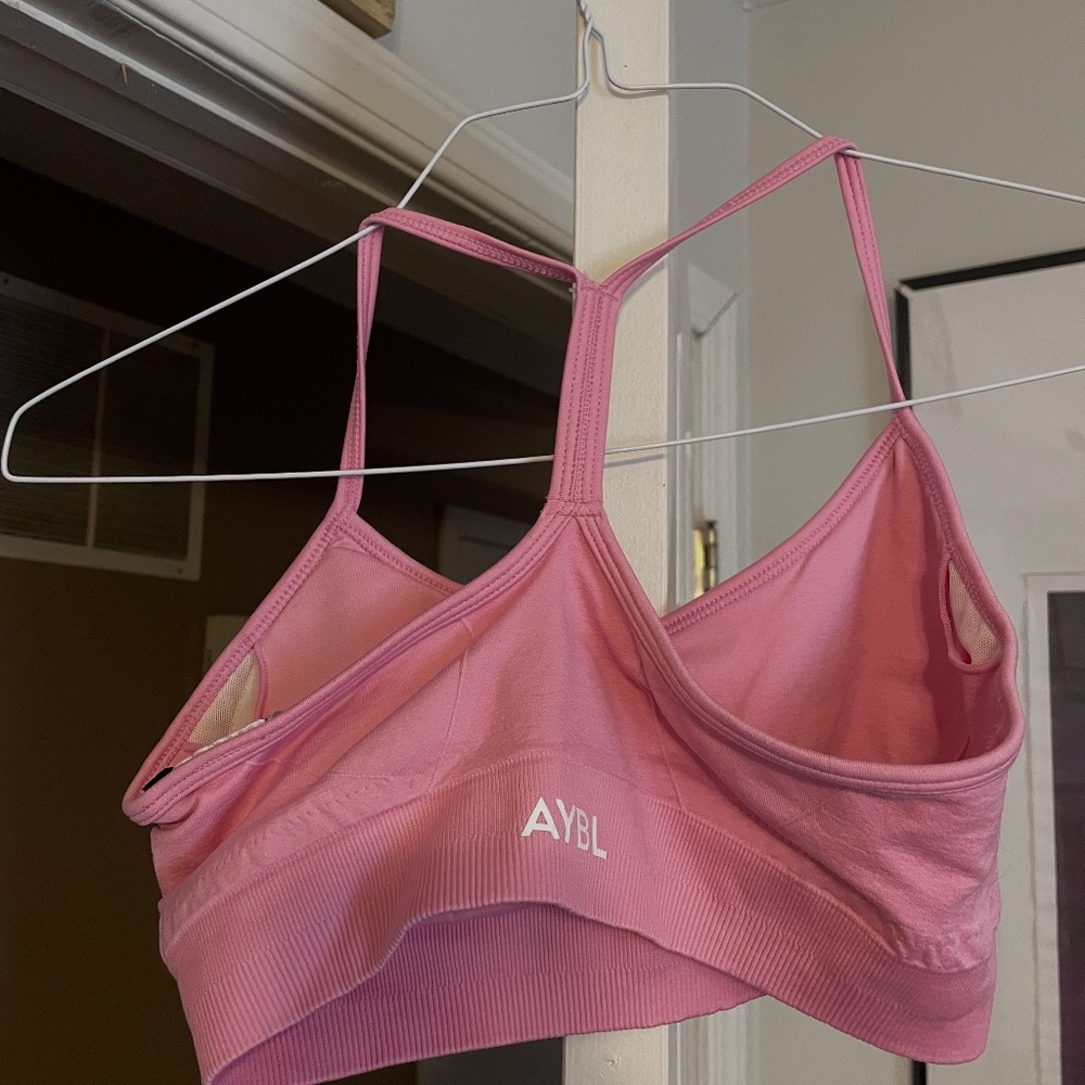 Aybl Pink Racer Back Sports Bra